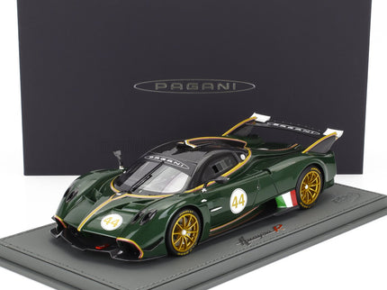 PAGANI | HUAYRA R N 44 RACING 2021 - CON VETRINA - WITH SHOWCASE | VERDE SMERALDO - GREEN CARBON