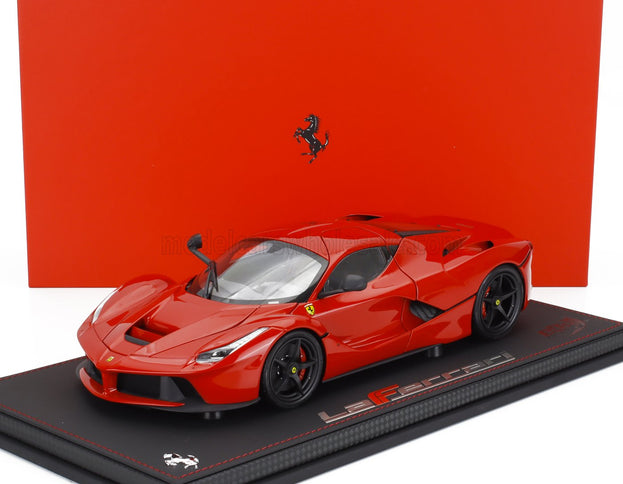 FERRARI | LAFERRARI 2013 - BLACK RIMS - CON VETRINA - WITH SHOWCASE | ROSSO CORSA RED