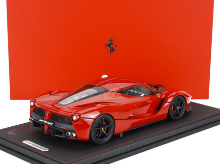 FERRARI | LAFERRARI 2013 - BLACK RIMS - CON VETRINA - WITH SHOWCASE | ROSSO CORSA RED