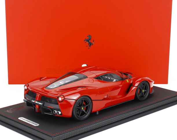 FERRARI | LAFERRARI 2013 - BLACK RIMS - CON VETRINA - WITH SHOWCASE | ROSSO CORSA RED