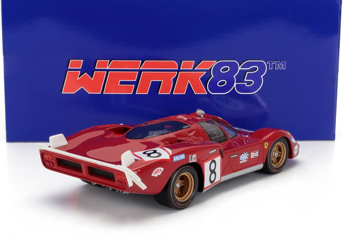 FERRARI | 512S 5.0L V12 LONG TAIL TEAM SEFAC SPA FERRARI N 8 24h LE MANS 1970 ARTURO MERZIARIO - CLAY REGAZZONI | RED