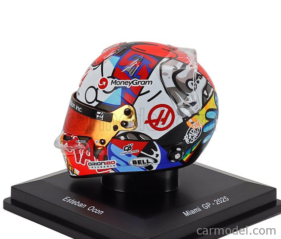 Bell Helmet Helma F1 Esteban Ocon Team Moneygram Haas N°31 Miami GP 2025 1:5 Spark Model rôzne farby