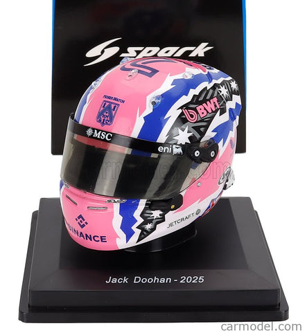 Bell Helmet Helma F1 Jack Doohan Team Bwt Alpine N°7 Sezóna 2025 1:5 Spark Model biela modrá ružová