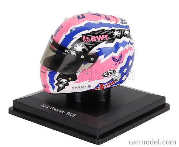 Bell Helmet Helma F1 Jack Doohan Team Bwt Alpine N°7 Sezóna 2025 1:5 Spark Model biela modrá ružová