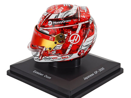 Bell Helmet Helma F1 Esteban Ocon Team Moneygram Haas N°31 China GP 2025 1:5 Spark Model červená biela
