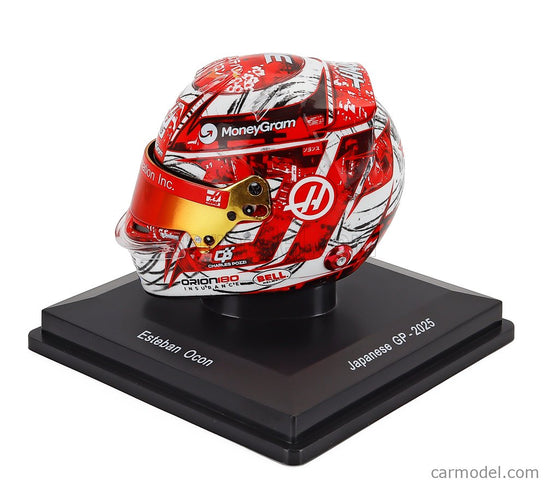Bell Helmet Helma F1 Esteban Ocon Team Moneygram Haas N°31 China GP 2025 1:5 Spark Model červená biela