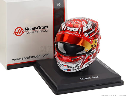 Bell Helmet Helma F1 Esteban Ocon Team Moneygram Haas N°31 China GP 2025 1:5 Spark Model červená biela