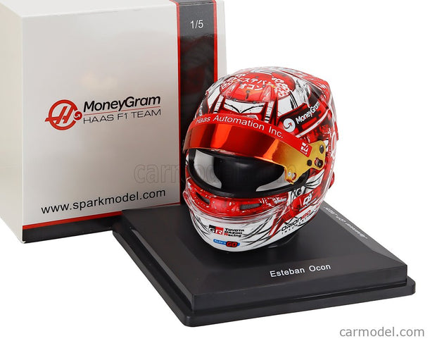 Bell Helmet Helma F1 Esteban Ocon Team Moneygram Haas N°31 China GP 2025 1:5 Spark Model červená biela