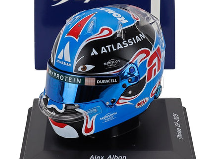 Bell Helmet Helma F1 Alex Albon Team Atlassian Williams Racing N°23 China GP 2025 1:5 Spark Model modrá čierna