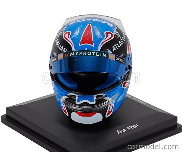 Bell Helmet Helma F1 Alex Albon Team Atlassian Williams Racing N°23 China GP 2025 1:5 Spark Model modrá čierna