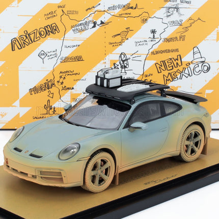 PORSCHE | 911 992 DAKAR N 00 AHEAD COUPE 2024 - CON VETRINA - WITH SHOWCASE | SHADE GREEN