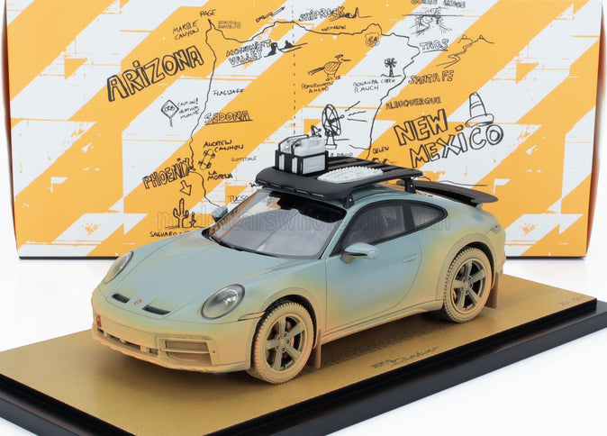 PORSCHE | 911 992 DAKAR N 00 AHEAD COUPE 2024 - CON VETRINA - WITH SHOWCASE | SHADE GREEN