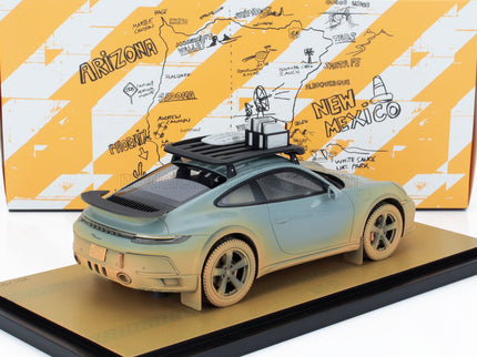 PORSCHE | 911 992 DAKAR N 00 AHEAD COUPE 2024 - CON VETRINA - WITH SHOWCASE | SHADE GREEN