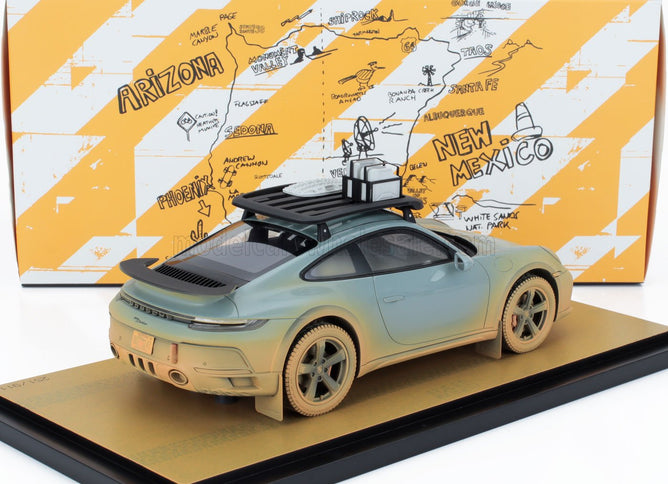 PORSCHE | 911 992 DAKAR N 00 AHEAD COUPE 2024 - CON VETRINA - WITH SHOWCASE | SHADE GREEN