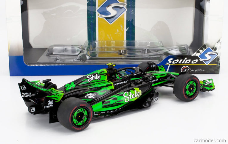 Sauber F1 C44 Team Stake Kick N°24 Las Vegas USA GP 2024 Zhou Guanyu 1:18 Solido zelená čierna