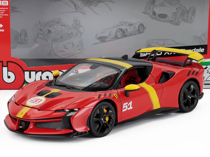 FERRARI | SF90 XX N 51 24h LE MANS WINNER LIVERY - EXCLUSIVE CARMODEL | RED YELLOW