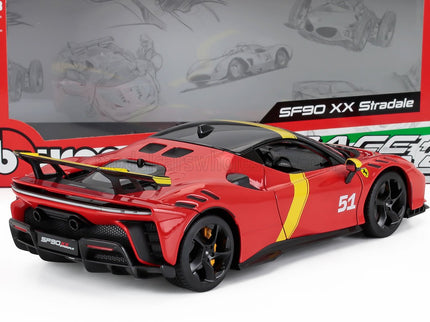 FERRARI | SF90 XX N 51 24h LE MANS WINNER LIVERY - EXCLUSIVE CARMODEL | RED YELLOW