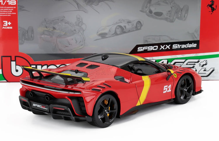 FERRARI | SF90 XX N 51 24h LE MANS WINNER LIVERY - EXCLUSIVE CARMODEL | RED YELLOW