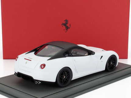 FERRARI | 599 GTB FIORANO 2007 - F-1 GEAR BOX - CON VETRINA - WITH SHOWCASE | BIANCO OPACO - MATT WHITE BLACK