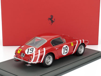 FERRARI | 250GT SWB 3.0L V12 TEAM N.A.R.T. NORTH AMERICAN RACING N 19 24h LE MANS 1960 ED HUGUS - AUGIE PABST - CON VETRINA - WITH SHOWCASE | RED