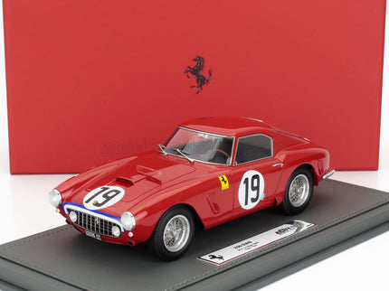 FERRARI | 250GT SWB 3.0L V12 TEAM N.A.R.T. NORTH AMERICAN RACING N 19 24h LE MANS 1960 ED HUGUS - AUGIE PABST - CON VETRINA - WITH SHOWCASE | RED