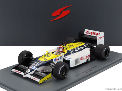 Williams F1 FW11 Honda Team Williams N°6 Víťaz Brazilian GP 1986 Nelson Piquet 1:18 Spark Model modrá žltá biela
