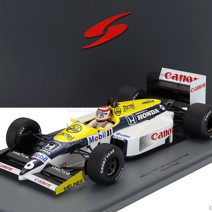 Williams F1 FW11 Honda Team Williams N°6 Víťaz Brazilian GP 1986 Nelson Piquet 1:18 Spark Model modrá žltá biela