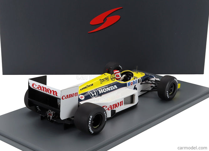 Williams F1 FW11 Honda Team Williams N°6 Víťaz Brazilian GP 1986 Nelson Piquet 1:18 Spark Model modrá žltá biela