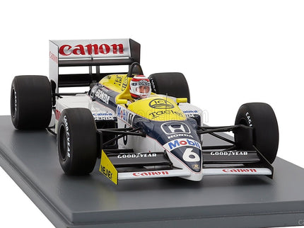 Williams F1 FW11 Honda Team Williams N°6 Víťaz Brazilian GP 1986 Nelson Piquet 1:18 Spark Model modrá žltá biela