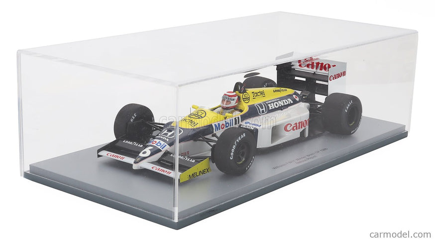 Williams F1 FW11 Honda Team Williams N°6 Víťaz Brazilian GP 1986 Nelson Piquet 1:18 Spark Model modrá žltá biela