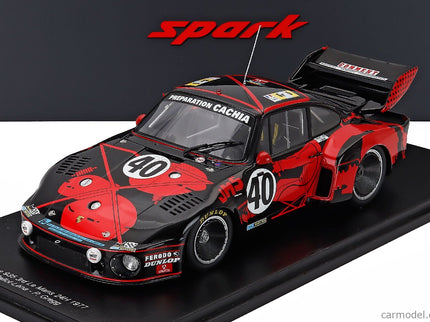 Porsche 935 2.9L F6 Turbo Team Jms Racing N°40 3. Miesto 24h Le Mans 1977 Claude Ballot Lena - Peter Gregg 1:18 Spark Model červená čierna