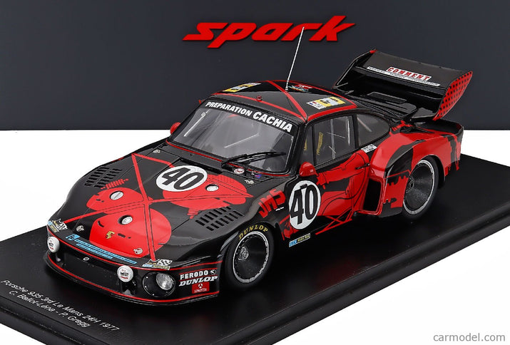 Porsche 935 2.9L F6 Turbo Team Jms Racing N°40 3. Miesto 24h Le Mans 1977 Claude Ballot Lena - Peter Gregg 1:18 Spark Model červená čierna