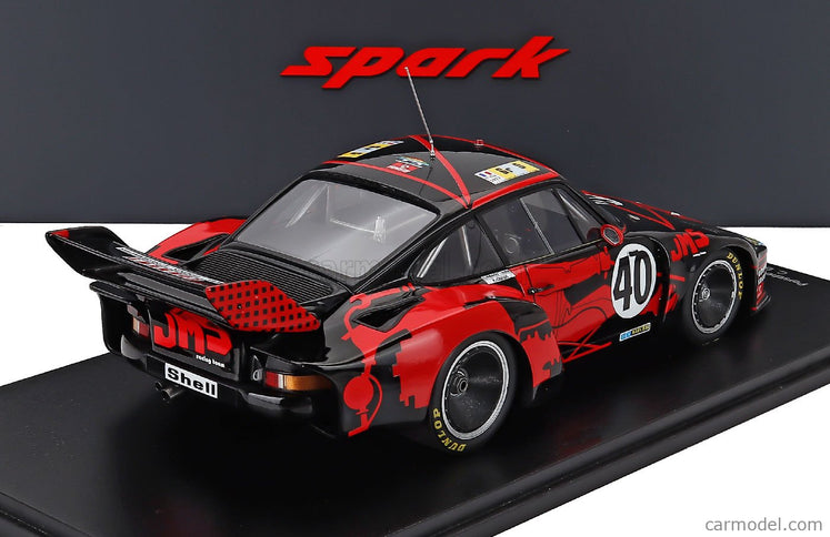 Porsche 935 2.9L F6 Turbo Team Jms Racing N°40 3. Miesto 24h Le Mans 1977 Claude Ballot Lena - Peter Gregg 1:18 Spark Model červená čierna