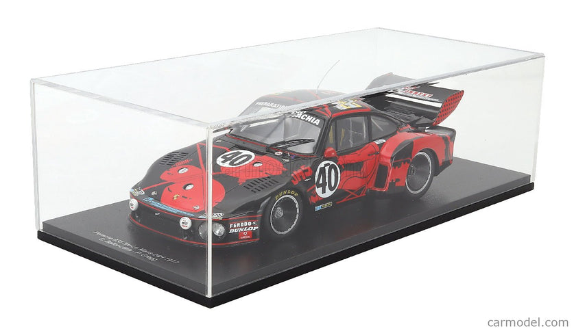 Porsche 935 2.9L F6 Turbo Team Jms Racing N°40 3. Miesto 24h Le Mans 1977 Claude Ballot Lena - Peter Gregg 1:18 Spark Model červená čierna