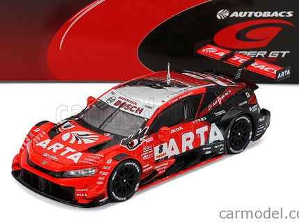 Honda Civic Type R-GT Team Arta Mugen N°8 GT500 Class Super GT 2025 Tomoki Nojiri - Nobuharu Matsushita 1:64 Spark Model oranžová čierna
