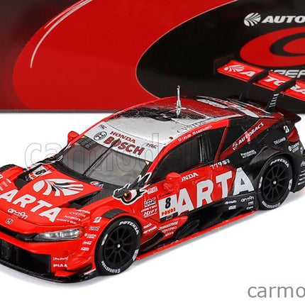 Honda Civic Type R-GT Team Arta Mugen N°8 GT500 Class Super GT 2025 Tomoki Nojiri - Nobuharu Matsushita 1:64 Spark Model oranžová čierna