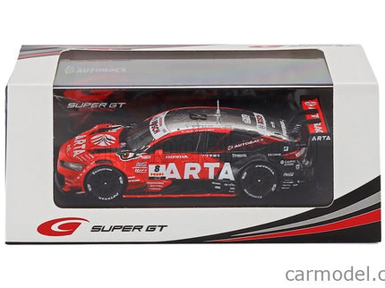 Honda Civic Type R-GT Team Arta Mugen N°8 GT500 Class Super GT 2025 Tomoki Nojiri - Nobuharu Matsushita 1:64 Spark Model oranžová čierna