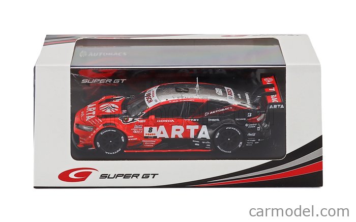 Honda Civic Type R-GT Team Arta Mugen N°8 GT500 Class Super GT 2025 Tomoki Nojiri - Nobuharu Matsushita 1:64 Spark Model oranžová čierna