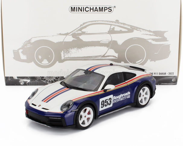 PORSCHE | 911 992 N 953 RALLY DAKAR ROUGHROADS COUPE 2023 | WHITE BLUE