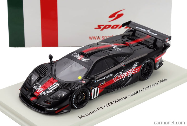 Mclaren F-1 GTR N°11 Víťaz 1000km Monza 1998 Thomas Bscher - Geoff Lees 1:43 Spark Model čierna