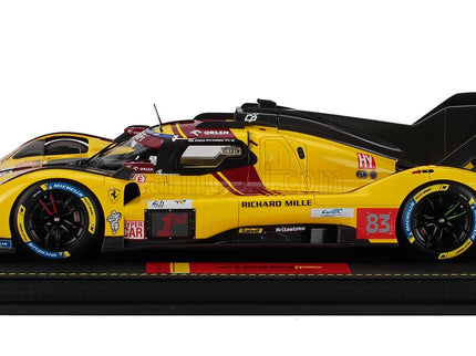 Ferrari 499P 3.0L Turbo V6 Team AF Corse N°83 Víťaz 24h Le Mans 2025 Robert Kubica - Phil Hanson - Yifei YE 1:18 BBR Models žltá červená čierna