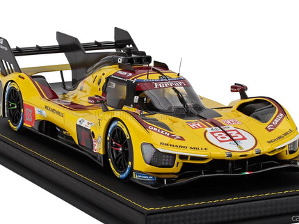 Ferrari 499P 3.0L Turbo V6 Team AF Corse N°83 Víťaz 24h Le Mans 2025 Robert Kubica - Phil Hanson - Yifei YE 1:18 BBR Models žltá červená čierna