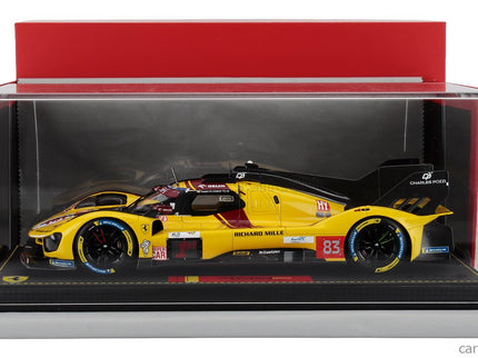 Ferrari 499P 3.0L Turbo V6 Team AF Corse N°83 Víťaz 24h Le Mans 2025 Robert Kubica - Phil Hanson - Yifei YE 1:18 BBR Models žltá červená čierna