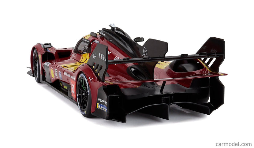 Ferrari 499P 3.0L Turbo V6 Team Ferrari AF Corse N°51 3. Miesto 24h Le Mans 2025 Alessandro Pier Guidi - James Calado - Antonio Giovinazzi 1:18 Bburago červená žltá čierna