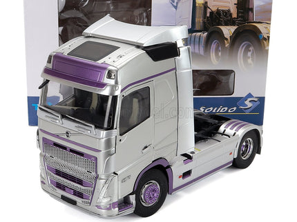 Volvo FH16 750 Globetrotter XL Ťahač 2-ASSI 2021 1:24 Solido strieborná fialová