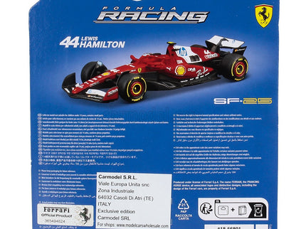 Ferrari F1 SF-25 Team Scuderia Ferrari HP N°44 Sezóna 2025 Lewis Hamilton 1:64 Bburago červená biela