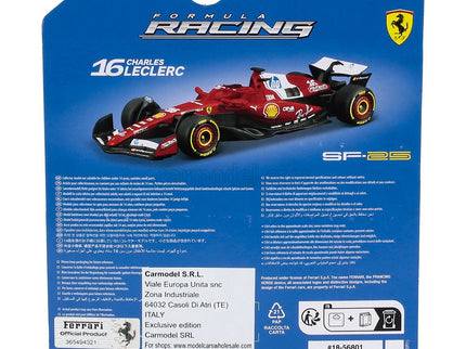 Ferrari F1 SF-25 Team Scuderia Ferrari HP N°16 Sezóna 2025 Charles Leclerc 1:64 Bburago červená biela
