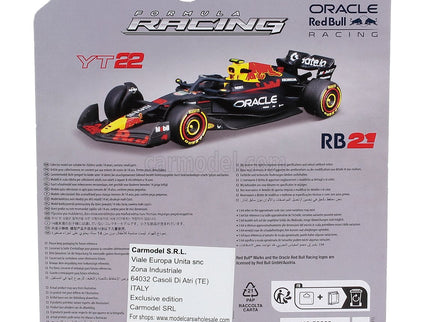Red Bull F1 RB21 Team Oracle Red Bull Racing N°22 Sezóna 2025 Yuki Tsunoda 1:64 Bburago modrá žltá červená