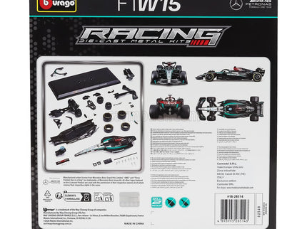 Mercedes Benz F1 W15 EQ Performance Team AMG Petronas Motorsport N°63 Sezóna 2024 George Russell 1:24 Bburago čierna strieborná zelená