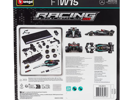 Mercedes Benz F1 W15 EQ Performance Team AMG Petronas Motorsport N°44 Sezóna 2024 Lewis Hamilton 1:24 Bburago čierna strieborná zelená